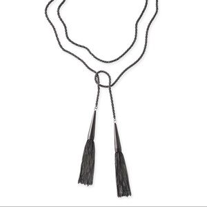 Kendra Scott Gunmetal Phara Lariat Necklace